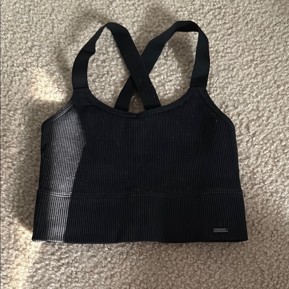 Gilly Hicks Black Ribbed Tank Top